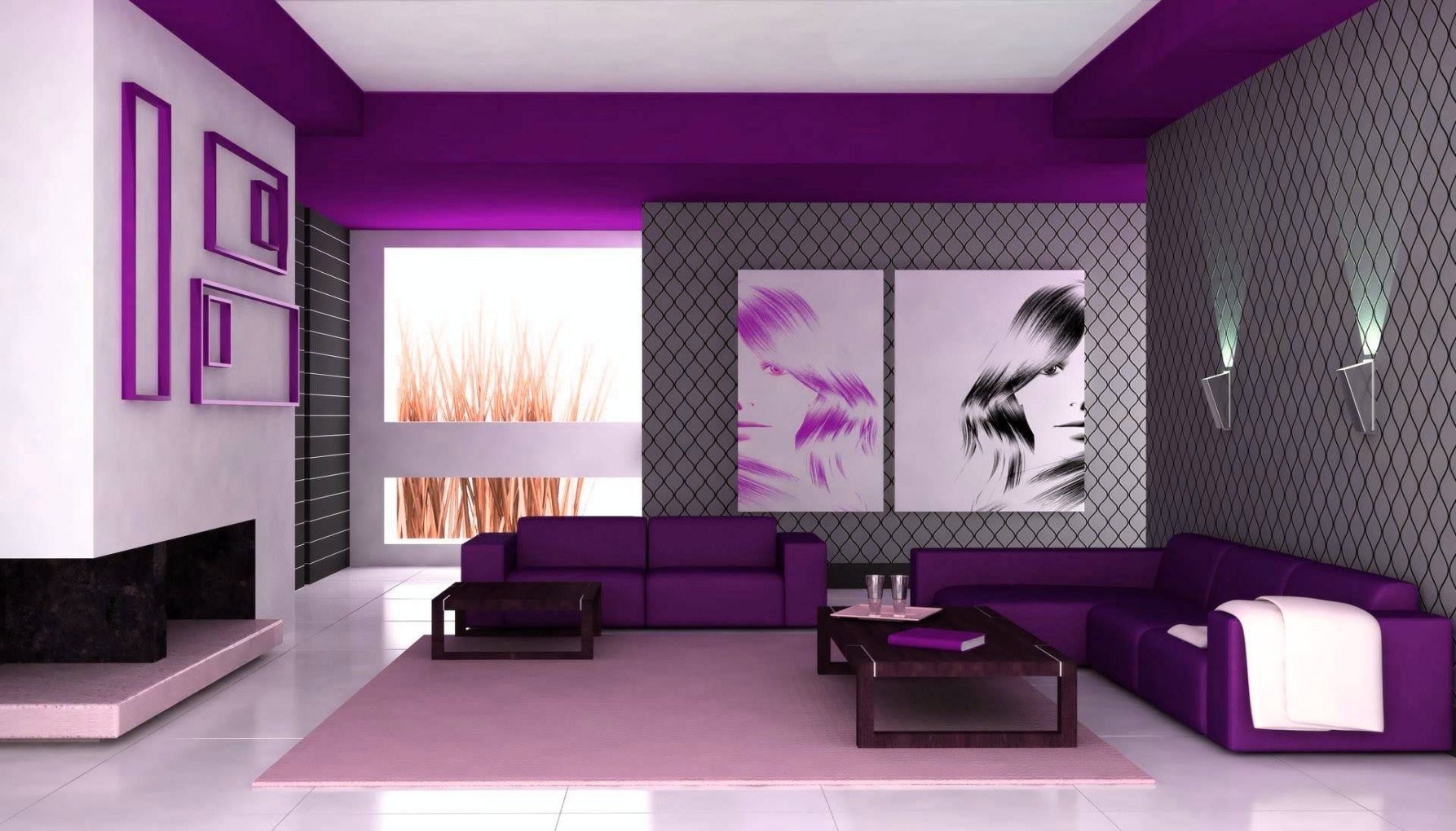 20 Beautiful Purple Living Room Ideas